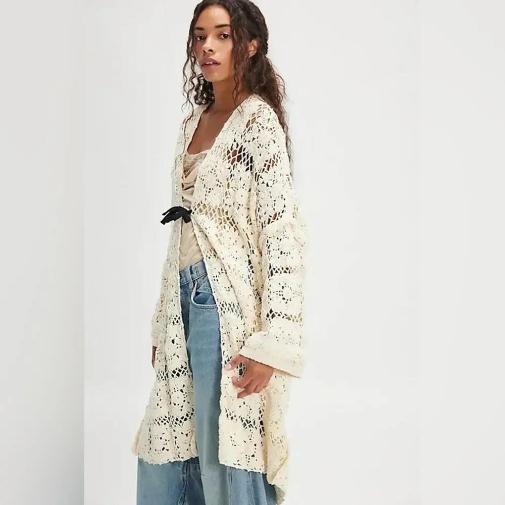Free People Bali June Crochet Cardigan